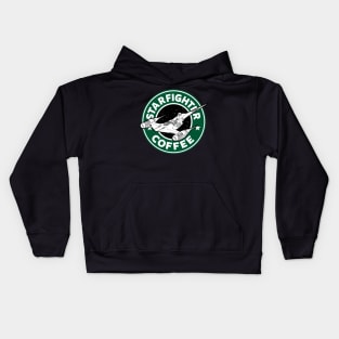 Starfighter Space Ship Coffee For Sci-fi And Coffee Lovers Kids Hoodie